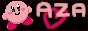 Un Kirby avec écrit 'AZA'